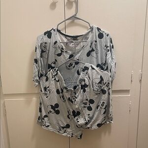 Disney Black and White Mickey Mouse Pajama Set